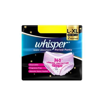 Buy Whisper Period Panty L-Xl (2) Online at Classic Medico