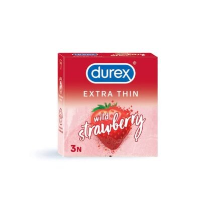 Buy Durex Extra Thin Wild Strawberry 3 Online at Classic Medico
