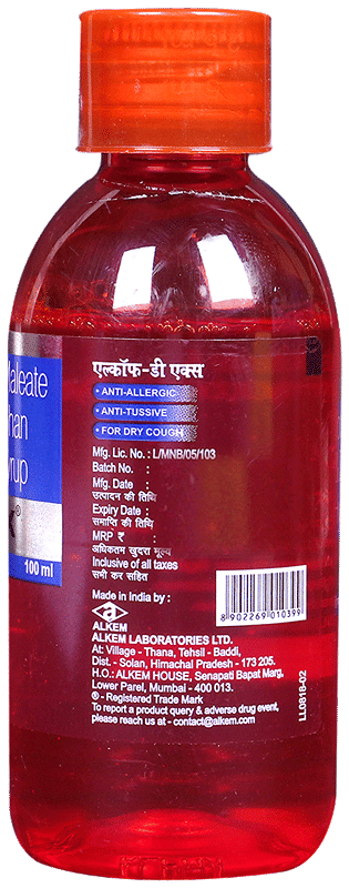 Alkof Cough Syrup 100Ml - View 2
