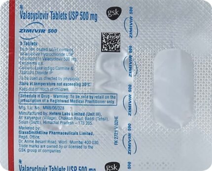 Zimivir 500 - Packshot 2 (back)