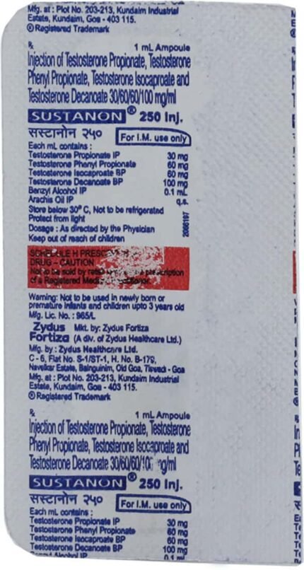 Sustanon 250Mg Injection - Packshot 2