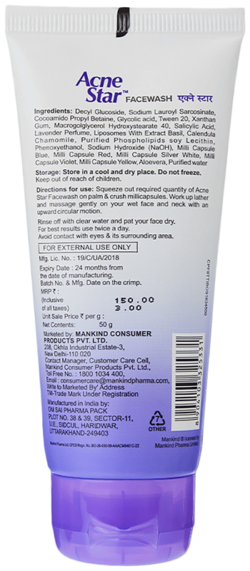 Acnestar Face Wash 60G - View 2