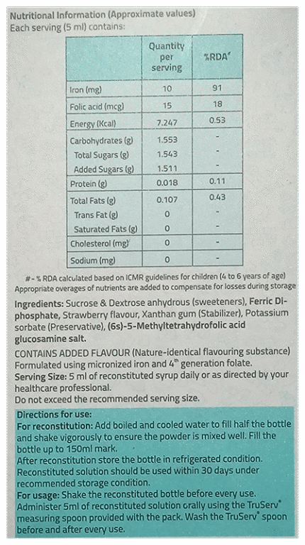Tasiron Syrup 150Ml - View 2