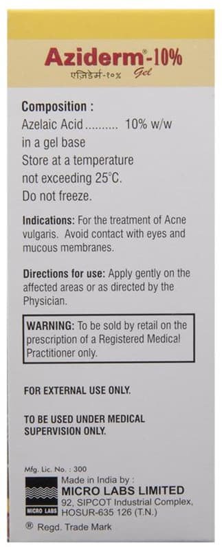 Aziderm 20% Gel 15G - View 2